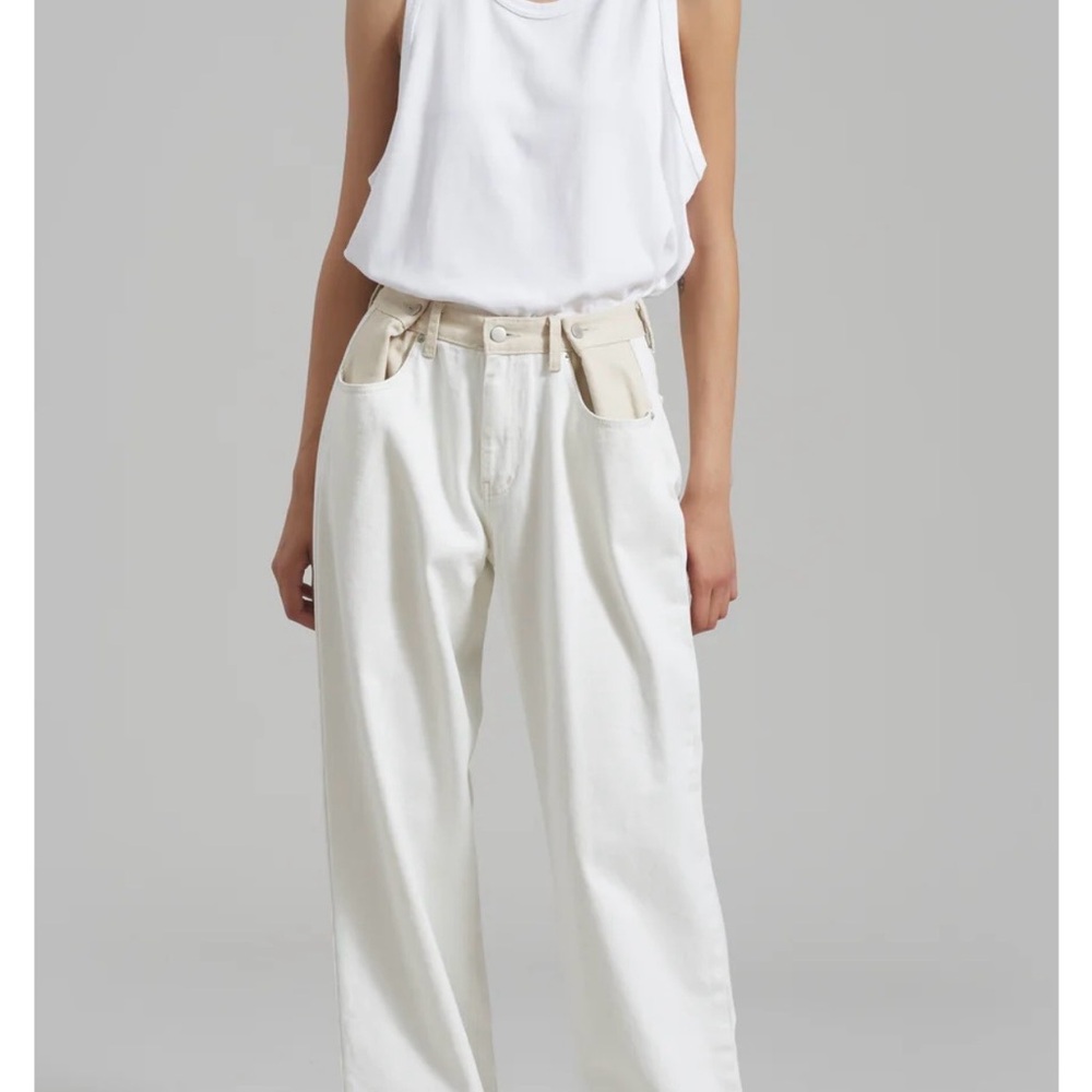 The Frankie Shop Hayla Contrast Denim Pants